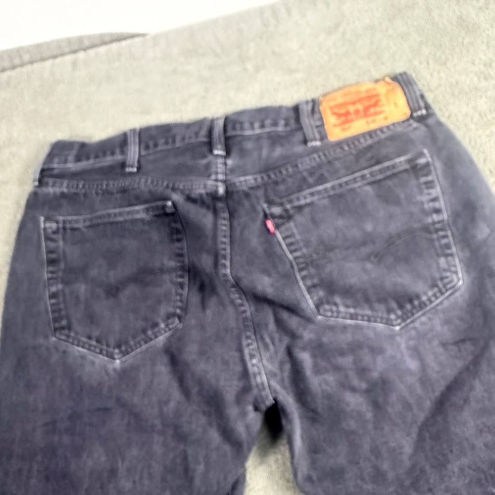 Levis 501 Original Fit Jeans Mens 40x32 Faded Black Straight Leg Button Fly